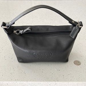 Coach glove-tanned leather, black small handbag